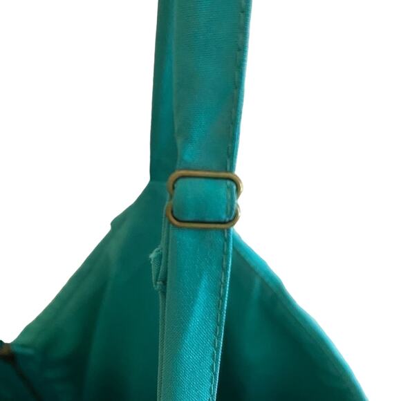 Cals Green Adjustable Spaghetti Strap Full Zip Smocked Waist Dress Pockets Sz M - Picture 6 of 8